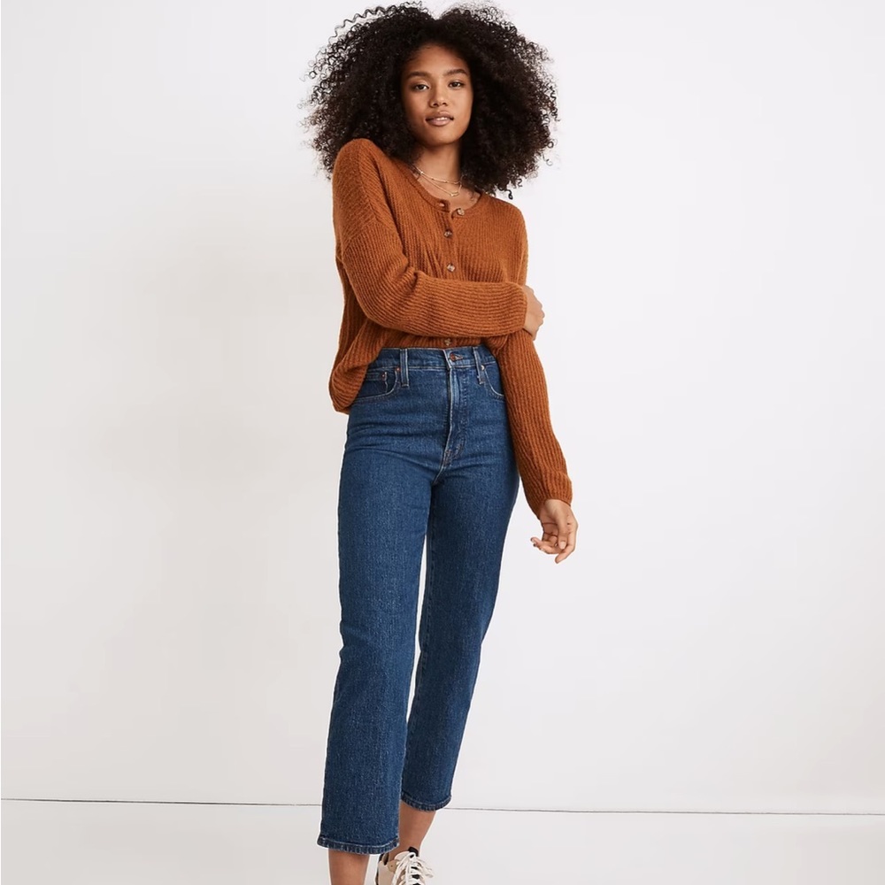 Madewell Perfect Vintage Straight Crop Jean in Edendale Wash Size 26
